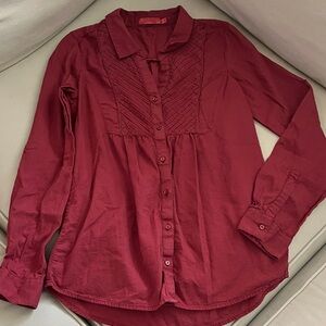 Prana Red Button-Down Shirt